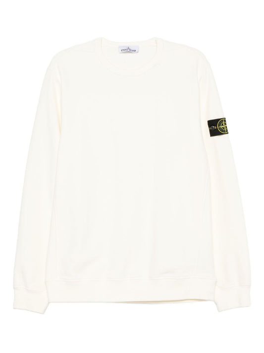Stone Stone Island Logo Cotton Crewneck Sweatshirt - Image 1