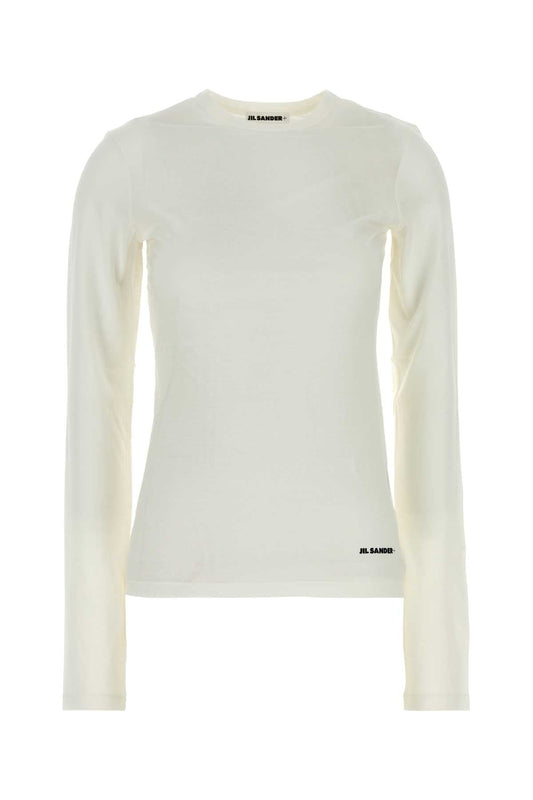 Jil ジルサンダーホワイトコットンTシャツ - Image 1