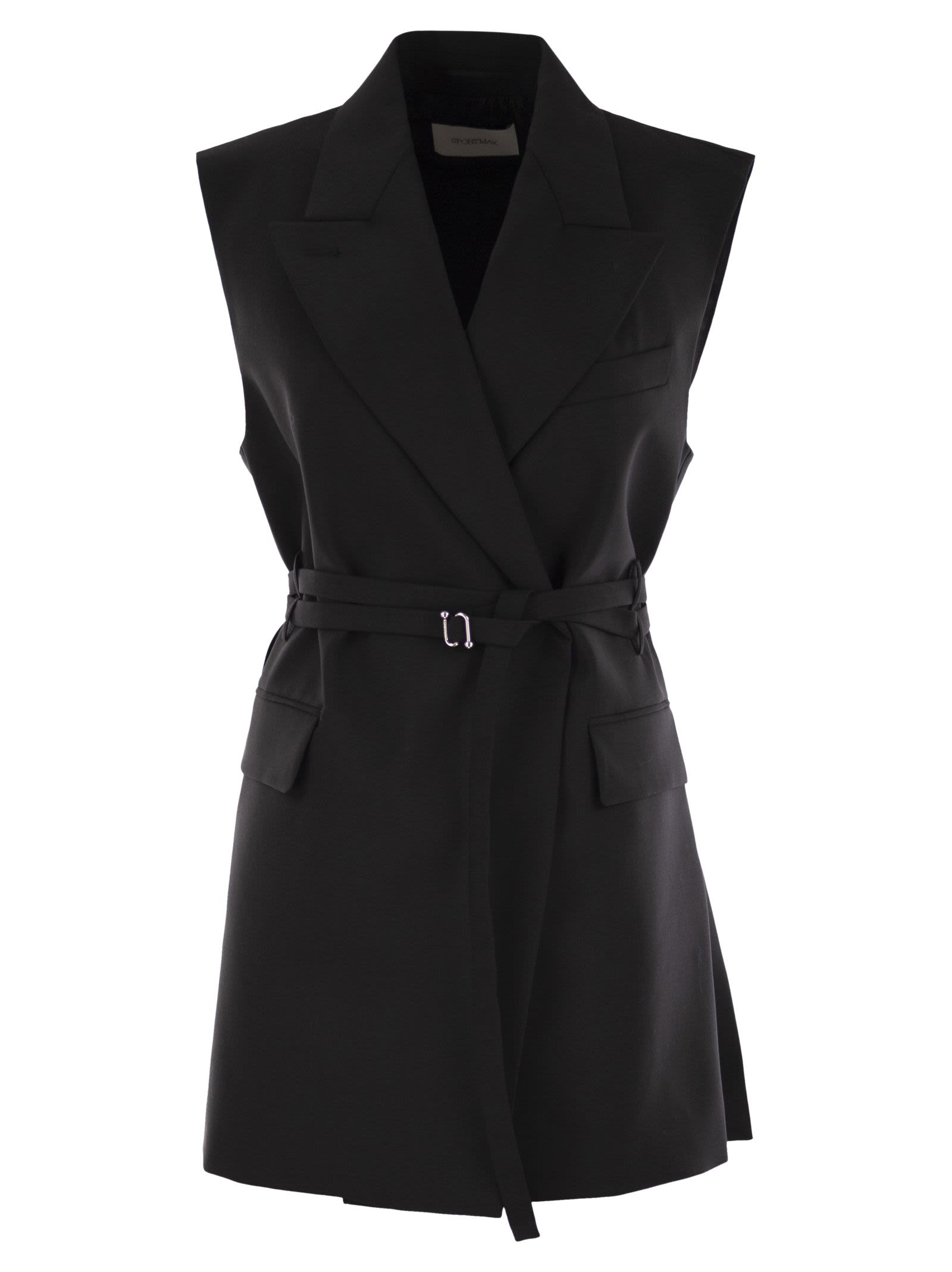 Sportmax Sportmax Ciurmaのノースリーブロングブレザー - Image 1