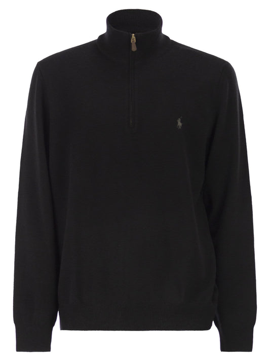 Polo ポロ ラルフローレン ウール プルオーバー ハーフジップ付き - Image 1