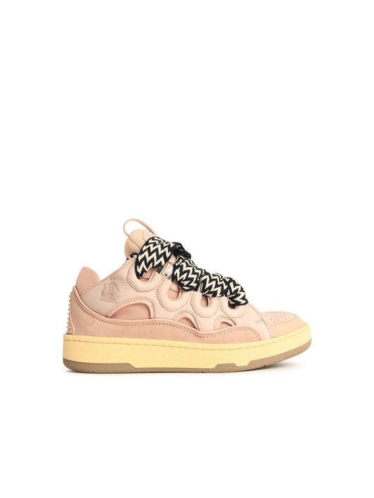 Lanvin Lanvin 'Curb'ピンクリアブレンドスニーカー - Image 1