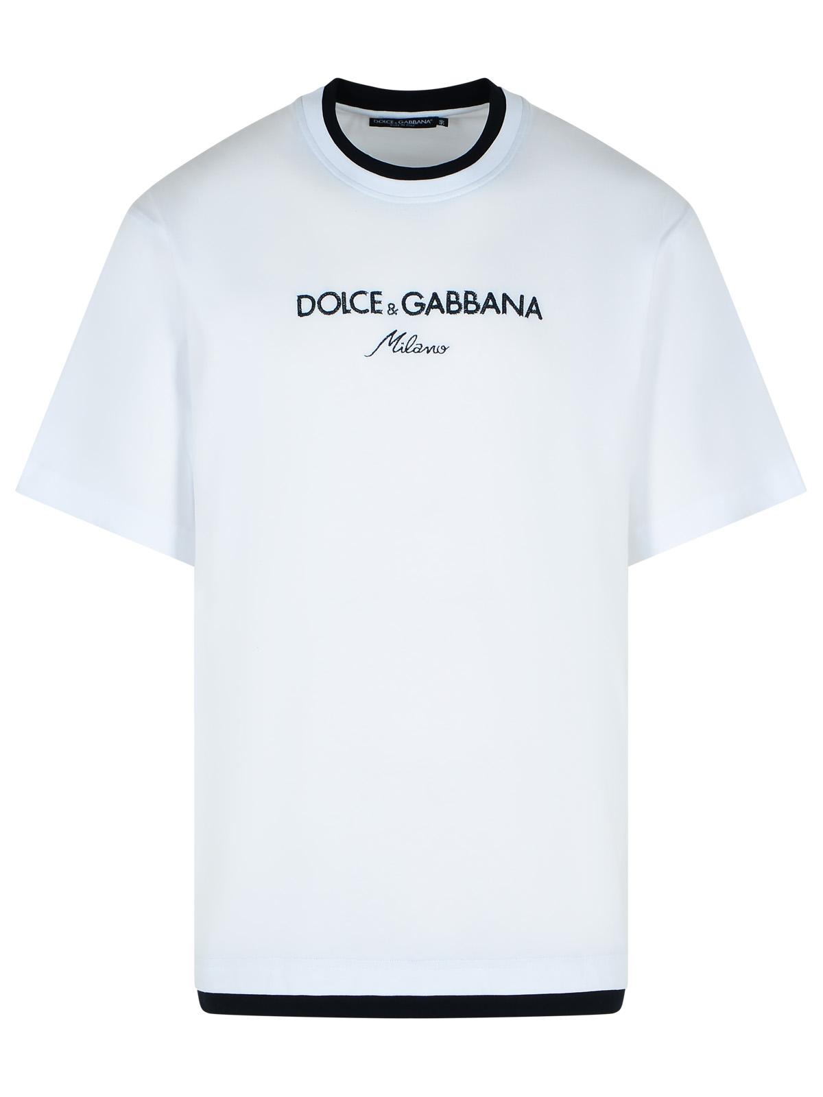 Dolce ドルチェ＆ガッバーナホワイトコットンTシャツ - Image 1