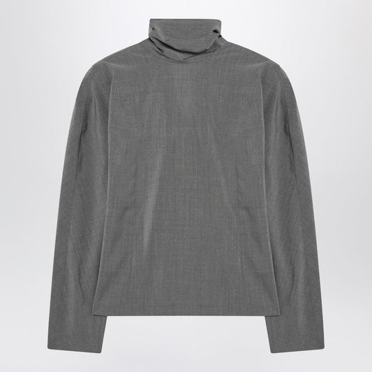Jacquemus Jacquemus Gray Chale Blouse With Scarf - Image 1