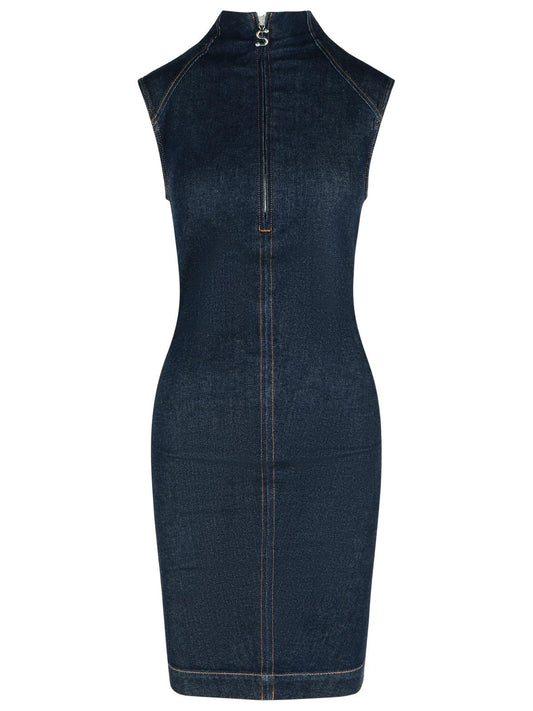 Sportmax SportMax 'Cerea'ダークブルーコットンドレス - Image 1