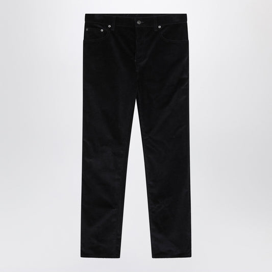 Burberry バーバリー ダークブルー コットン コーデュロイ トラウザーズ - Image 1