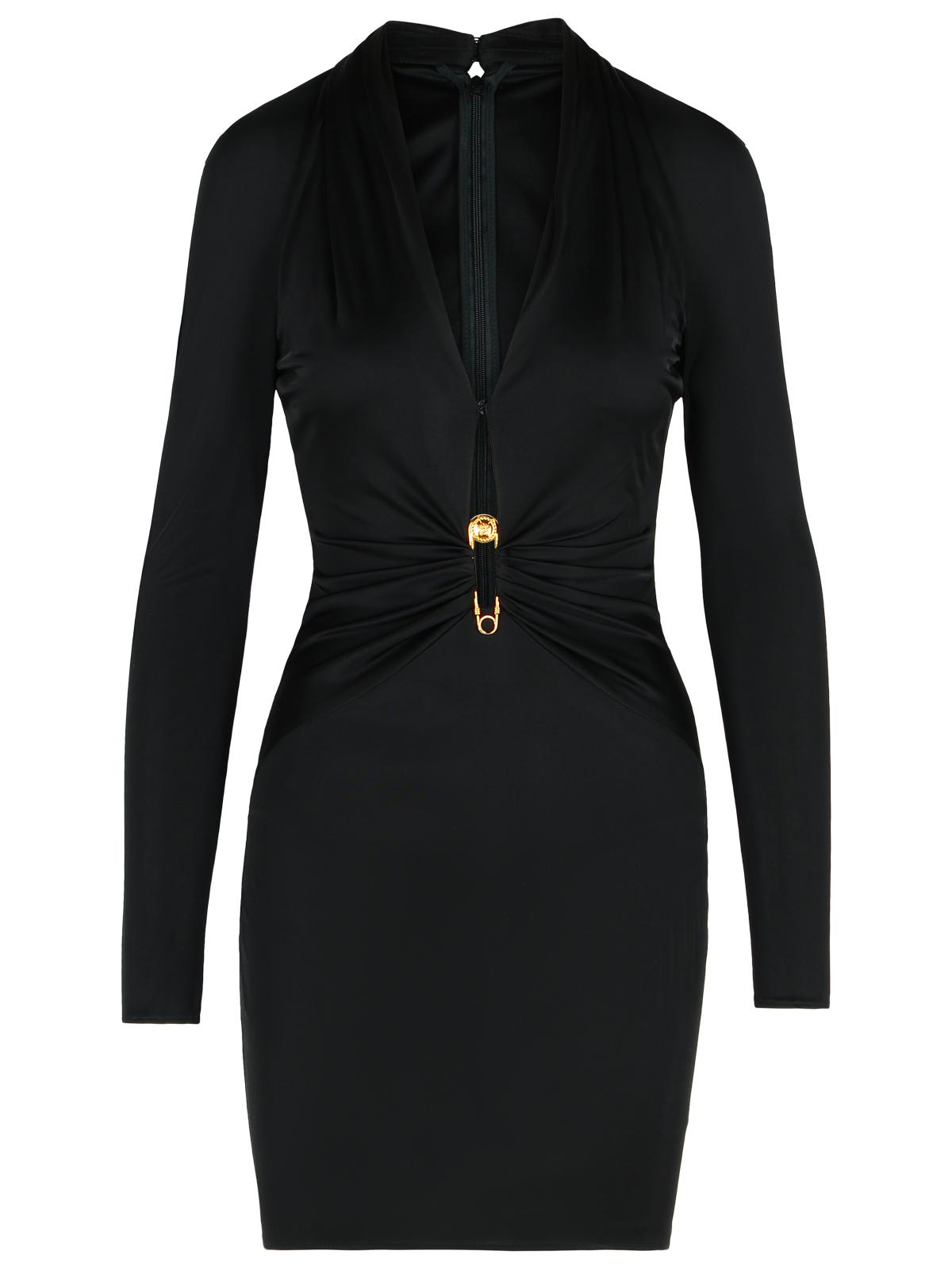 Versace ヴェルサーチブラックビスコースドレス - Image 1