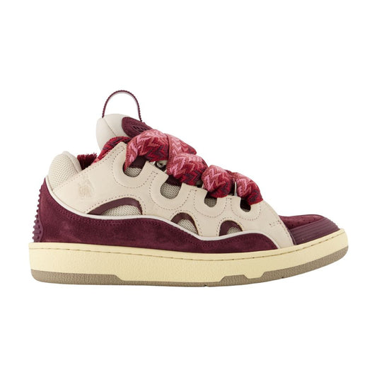 Lanvin 縁石スニーカーLanvin Synthetic Beige/Bordeau - Image 1