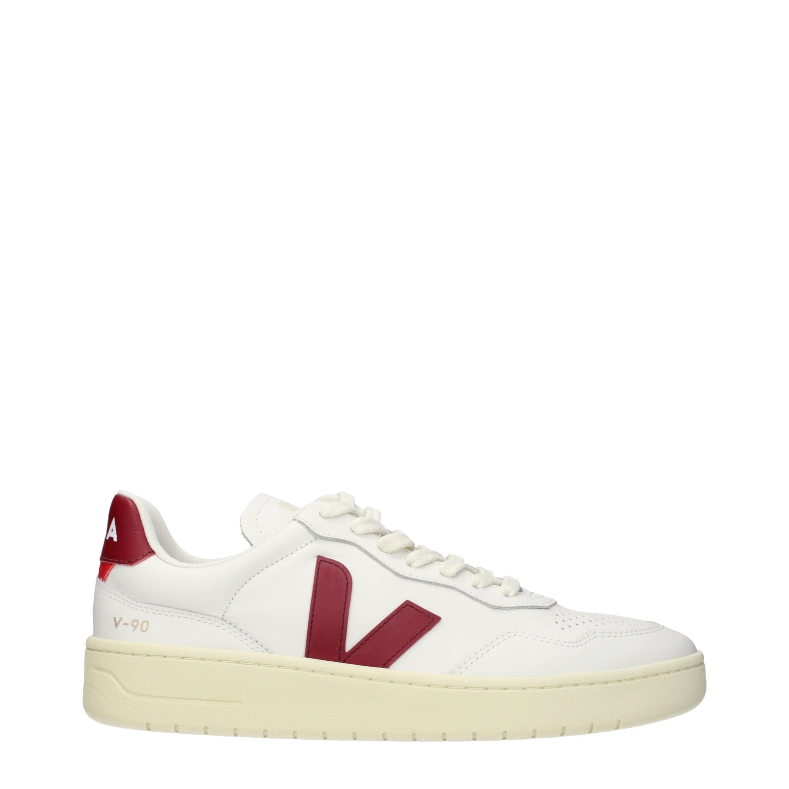 Veja ヴェジャ メンs スニーカー ホワイト/マルサラ レザー - Image 1