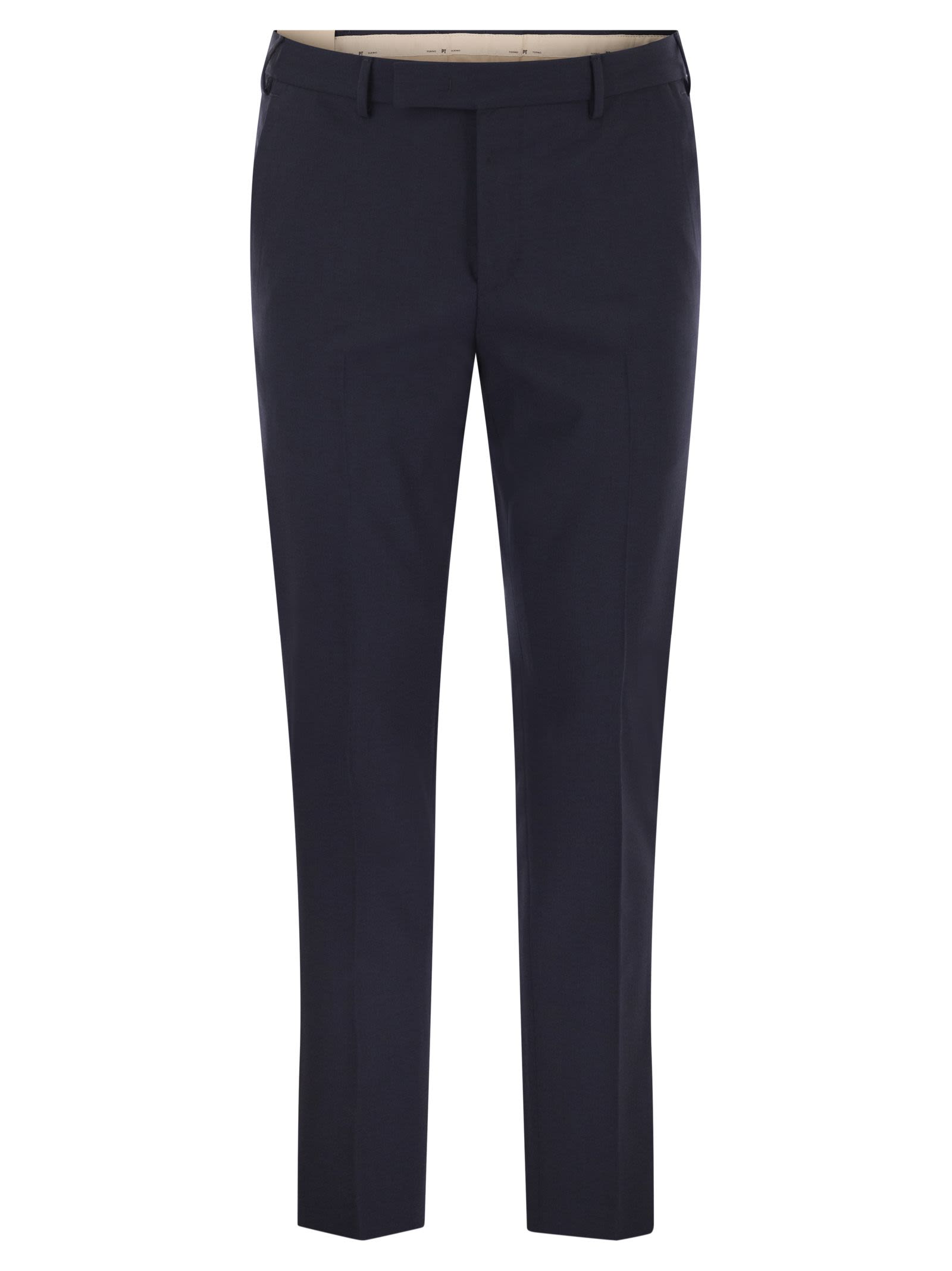 Pt Pt Torino Dieci Stretch Virgin Wool Trousers - Image 1