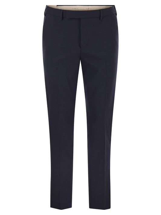 Pt Pt Torino Dieci Stretch Virgin Wool Trousers - Image 1
