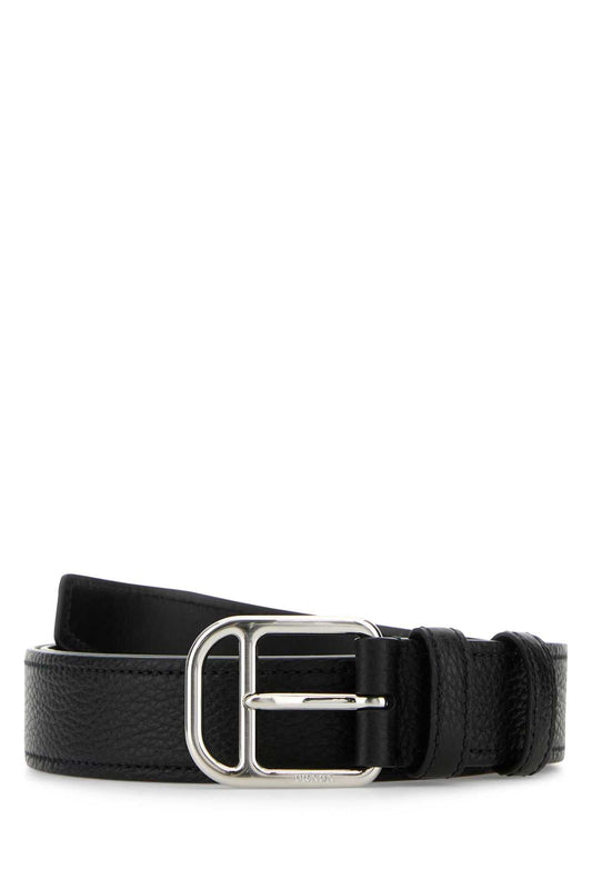 Prada プラダ ブラック レザー ベルト - Image 1