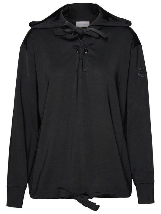 Moncler モンクラーブラックビスコースパーカー - Image 1