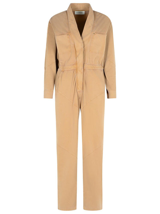 Marant イザベル・マラン・エトワイル 'Remady'茶色の綿ジャンプスーツ - Image 1