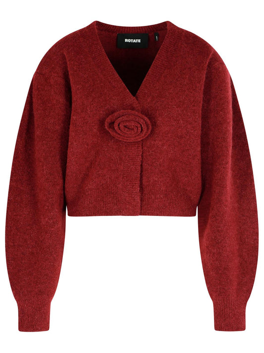 Rotate Burgundy Alpaca Blend Cardiganを回転させます - Image 1