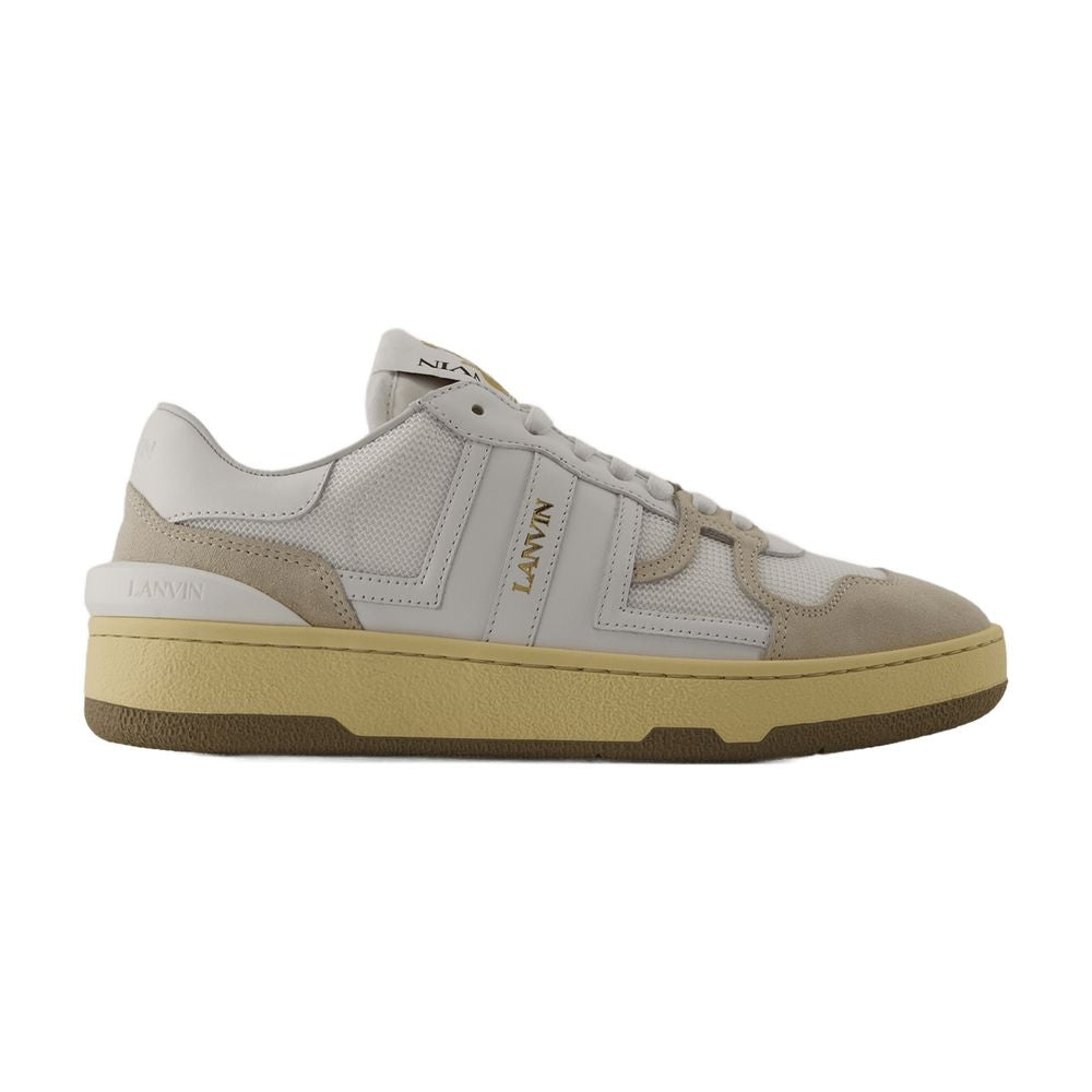 Lanvin スニーカーテニスロートップランビンレザーグレー - Image 1