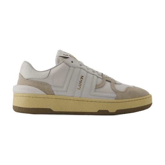 Lanvin スニーカーテニスロートップランビンレザーグレー - Image 1