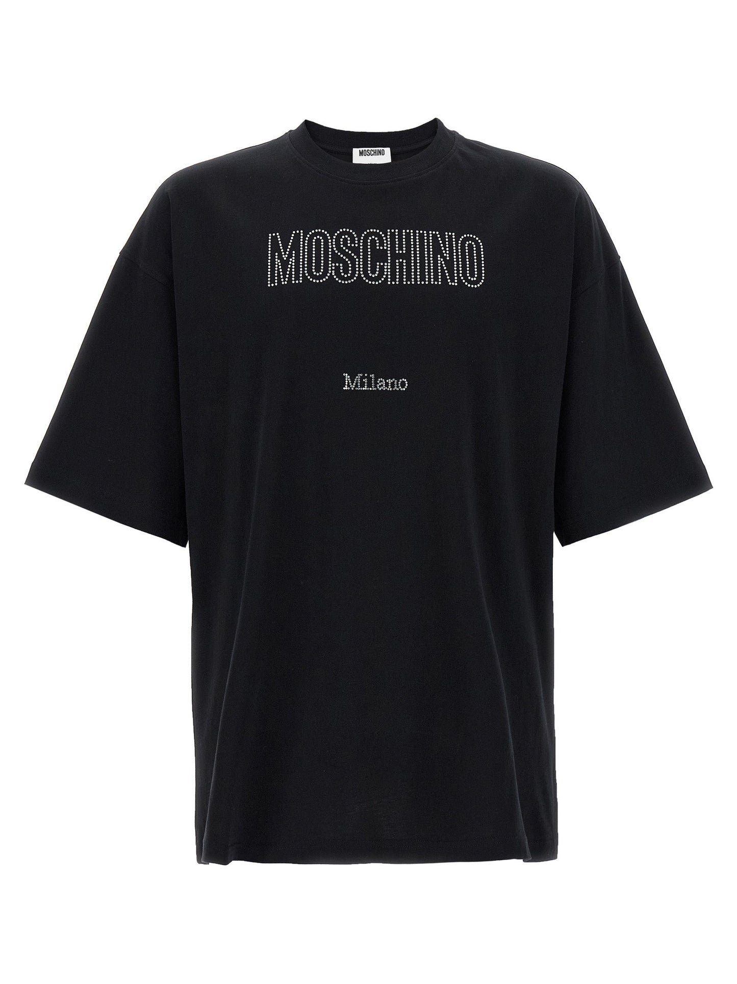 Moschino モスキーノラインストーンロゴTシャツ - Image 1