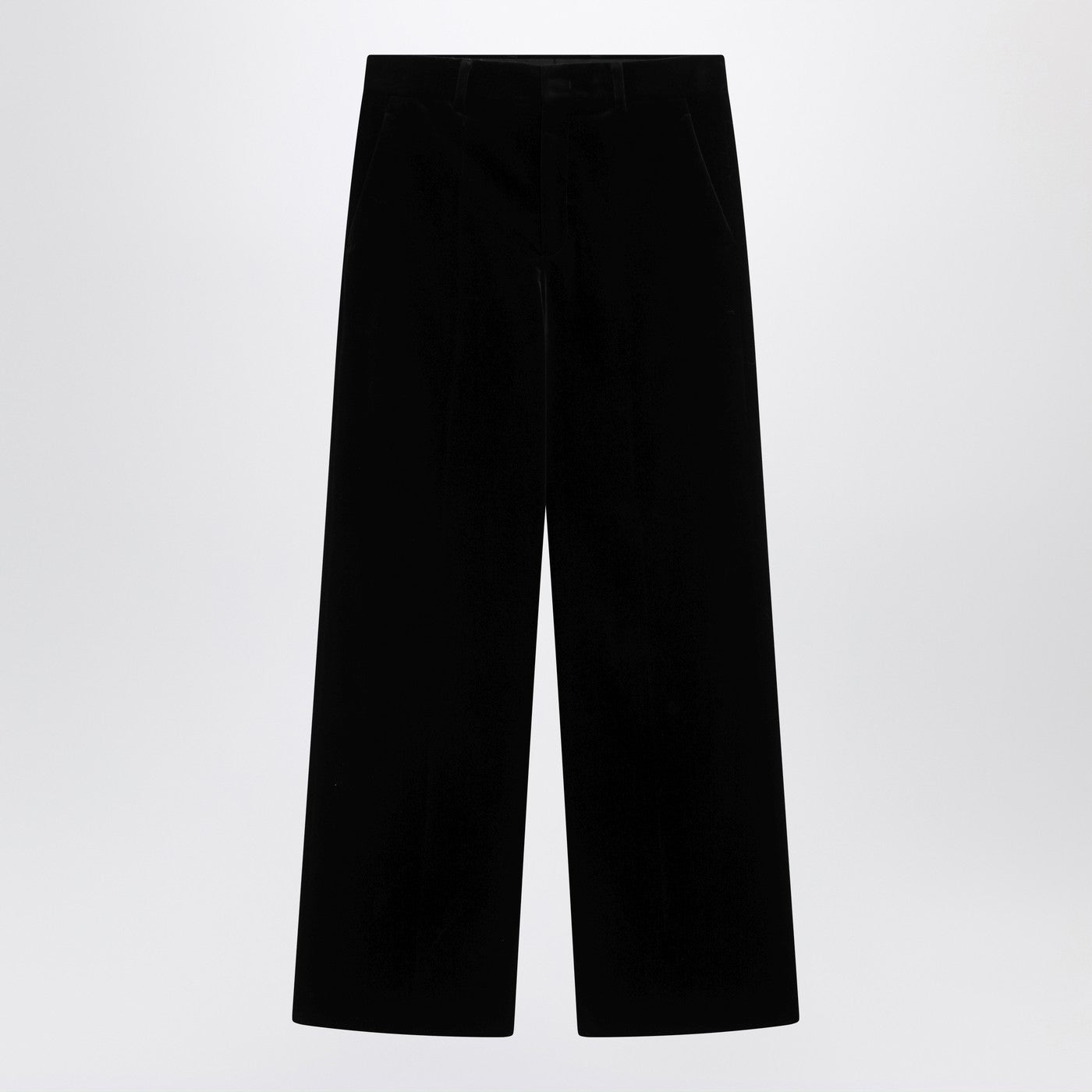 Valentino バレンティーノブラックコットンベルベットのズボン - Image 1