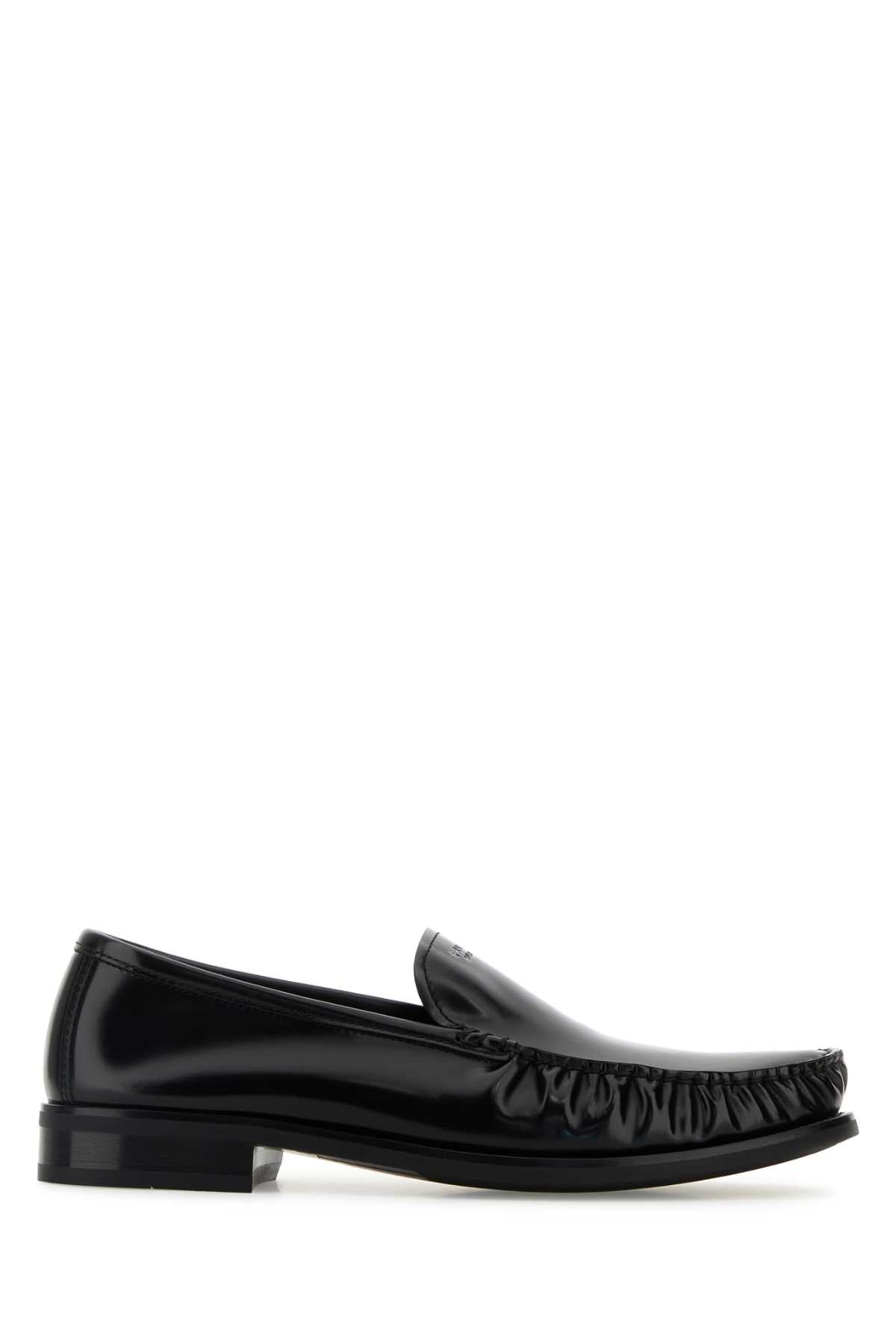 Prada プラダ ブラック レザー ローファー - Image 1