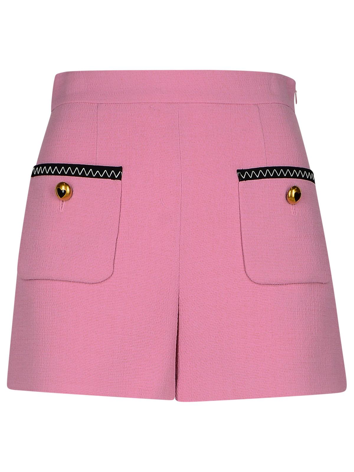 Moschino モスキーノピンクバージンウールブレンドショーツ - Image 1