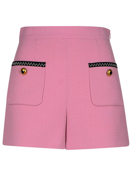 Moschino モスキーノピンクバージンウールブレンドショーツ - Image 1