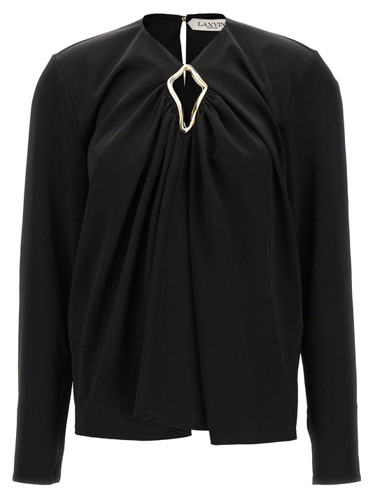 Lanvin ランバンメタリックディテールブラウス - Image 1