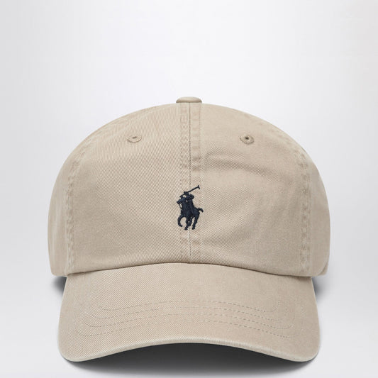 Polo ポロ ラルフローレン ロゴ付きベージュ ベースボール キャップ - Image 1