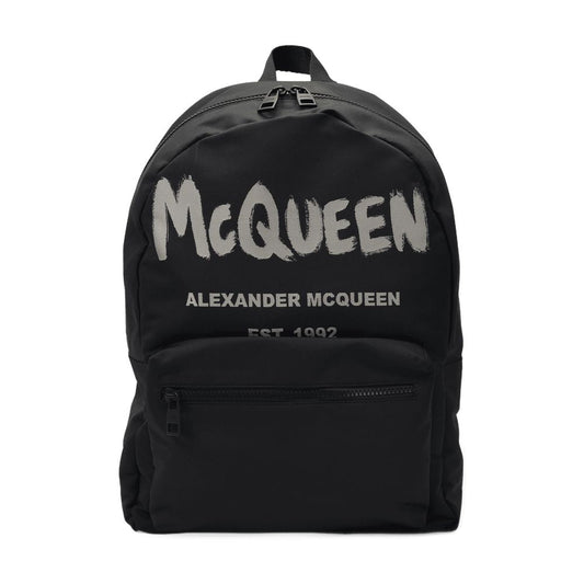 Alexander メトロポリタンバックパックアレクサンダーマックイーンブラック/オフホワイトシンセチック - Image 1