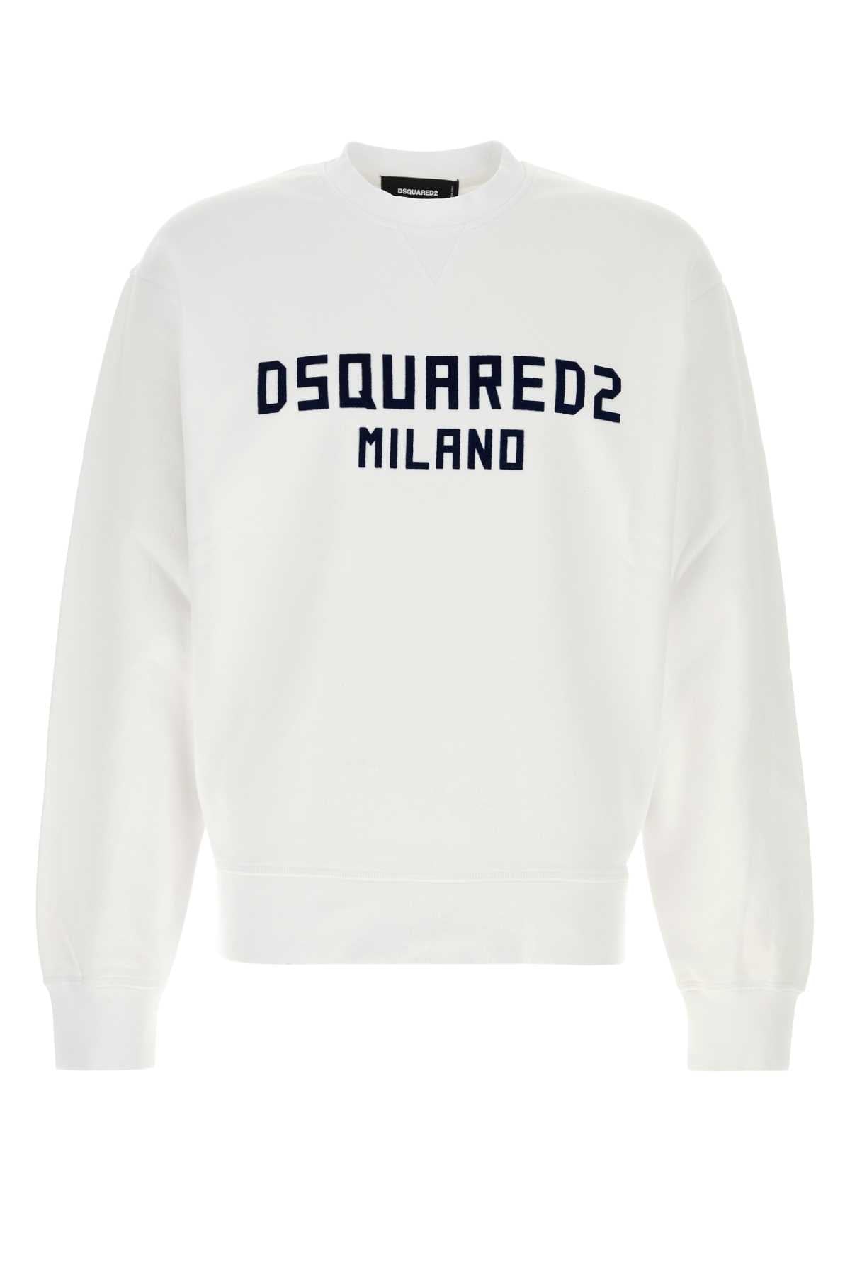 Dsquared2 ディースクエアード ホワイト コットン スウェットシャツ - Image 1