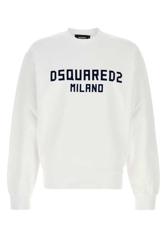 Dsquared2 ディースクエアード ホワイト コットン スウェットシャツ - Image 1