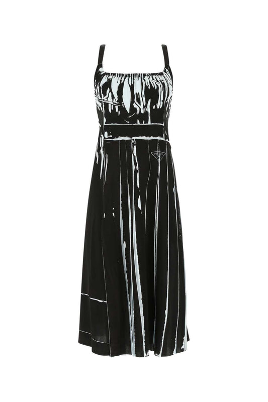 Prada プラダプリントストレッチビスコースドレス - Image 1