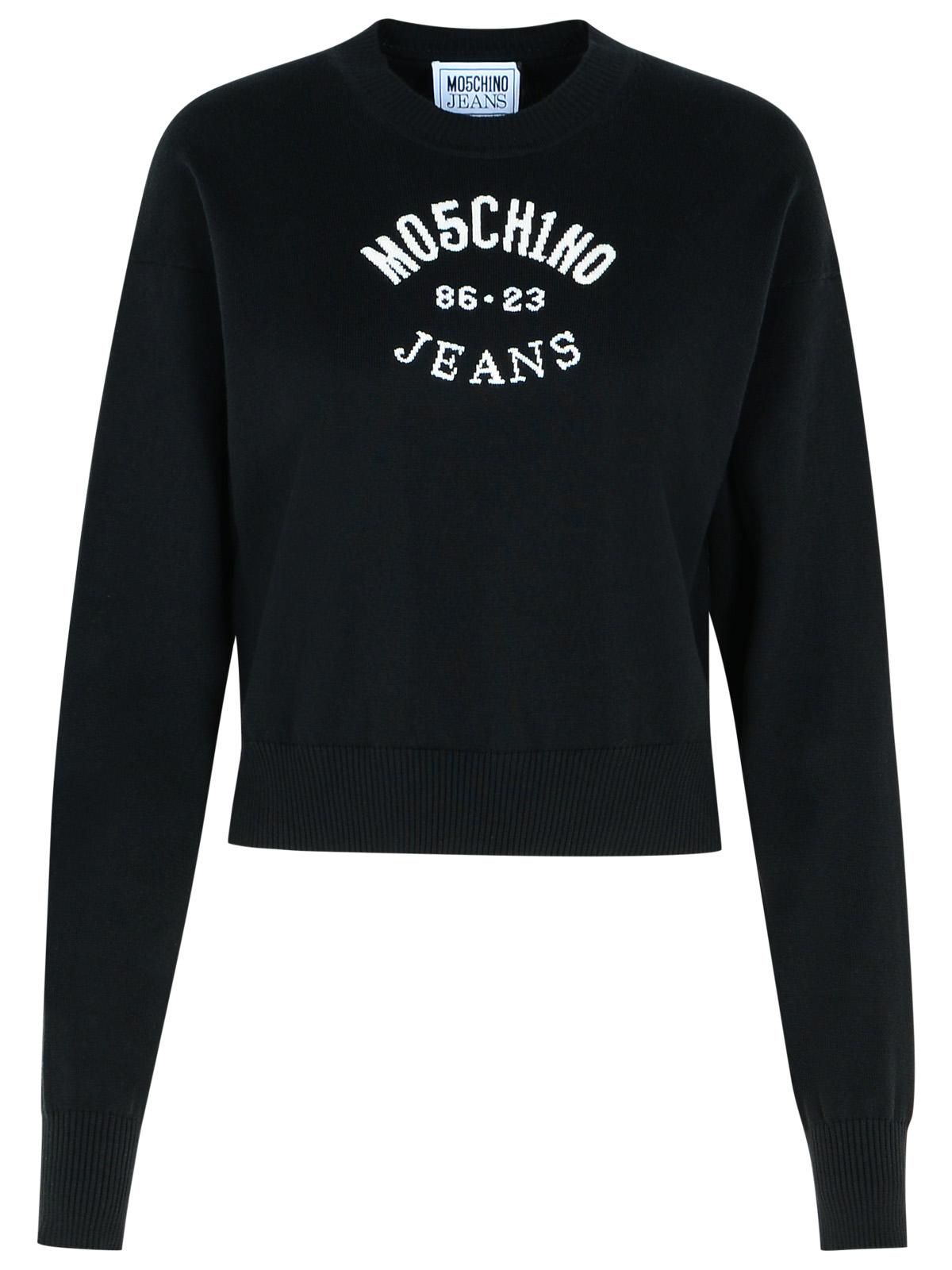 Moschino モスキーノジーンズブラックコットンセーター - Image 1