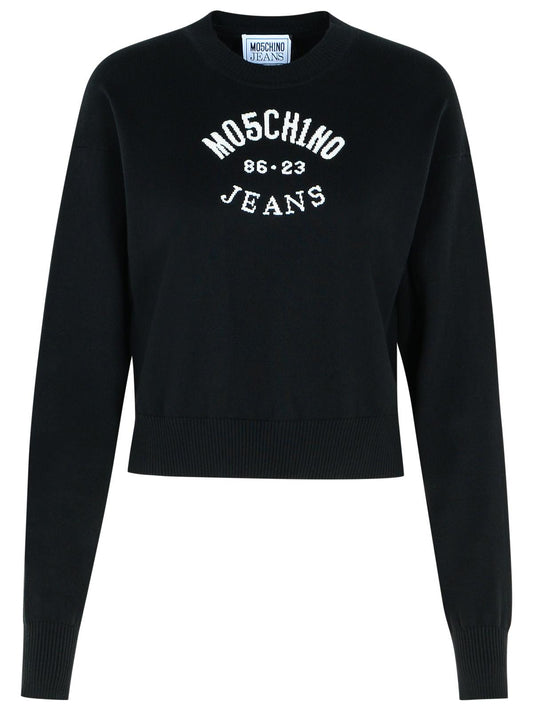 Moschino モスキーノジーンズブラックコットンセーター - Image 1
