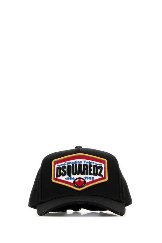 Dsquared2 Dsquared Black Cotton Baseball Cap - Image 1