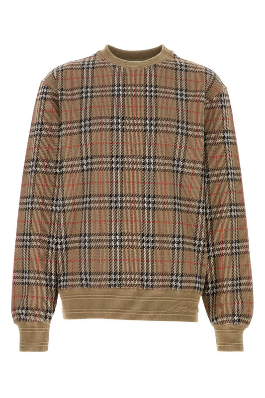 Burberry バーバリー刺繍ストレッチコットンブレンドセーター - Image 1