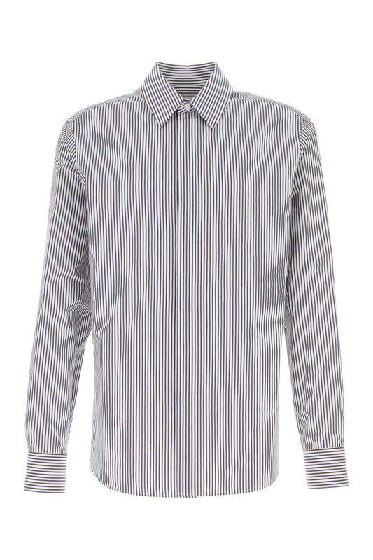 Bottega Bottega Veneta Embroidered Cotton Blend Shirt - Image 1