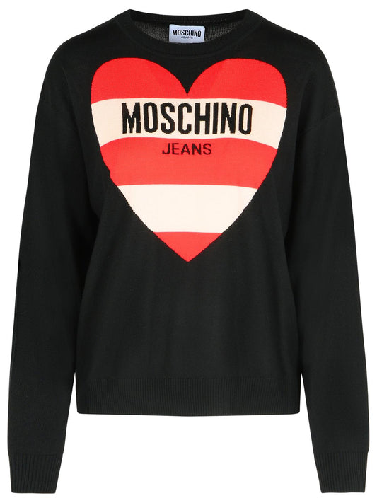 Moschino モスキーノジーンズブラックバージンウールセーター - Image 1