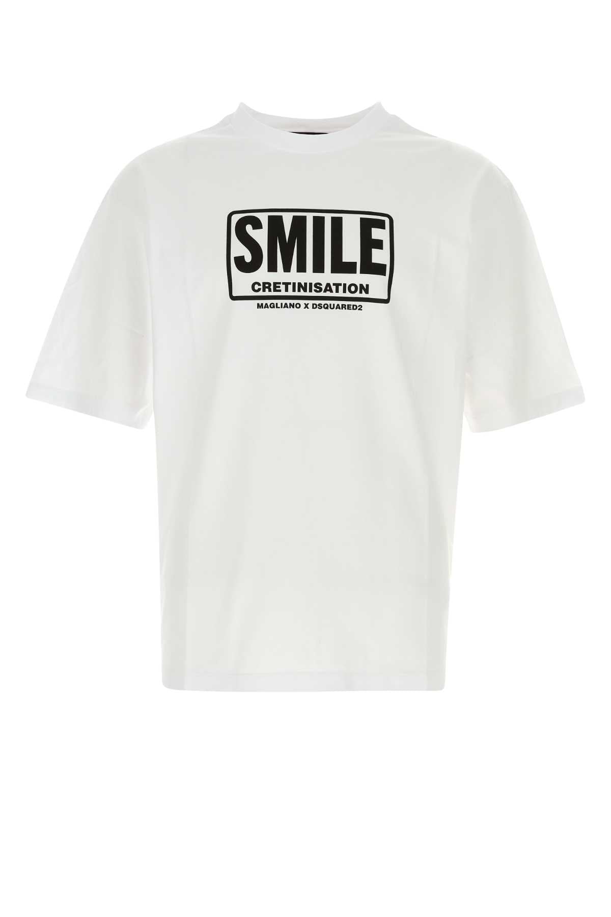Dsquared2 ディースクエアード ホワイト コットン Dsquared X Magliano T シャツ - Image 1