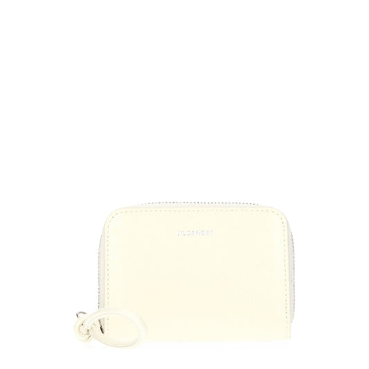 Jil Jil Sander Women Coin Pocket Leather Beige/Milk - Image 1