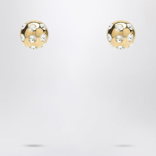 Jacquemus Jacquemus Square Round Earrings With Rhinestones - Image 1