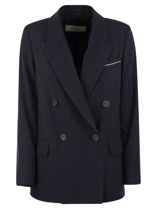 Peserico Peserico Viscose Blend Double Breched Blazer - Image 1