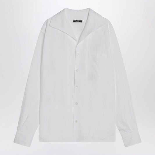Dolce ドルチェ＆ガッバーナホワイトリネンシャツ - Image 1