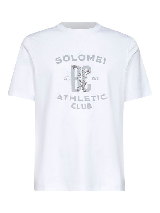 Brunello Brunello CucinelliプリントコットンTシャツ - Image 1