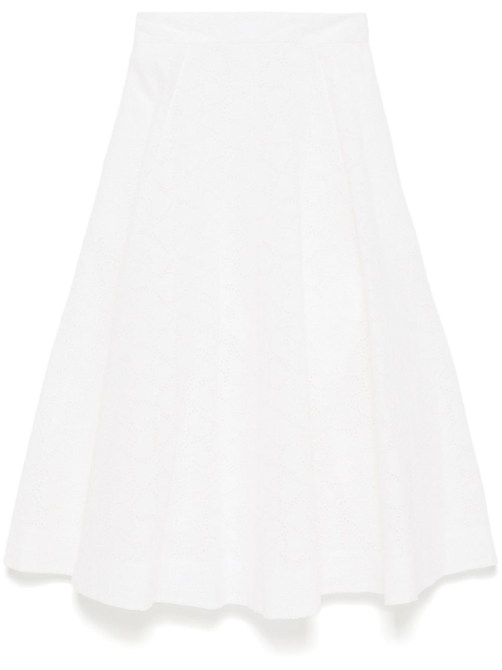 Zimmermann Zimmermann Crush Cotton Midi Skirt - Image 1