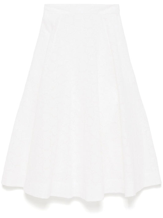 Zimmermann Zimmermann Crush Cotton Midi Skirt - Image 1