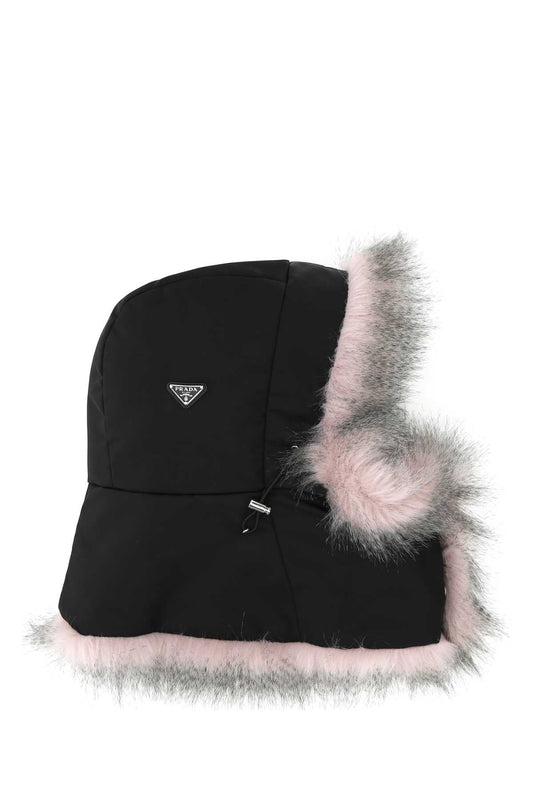 Prada プラダブラックreナイロンハット - Image 1