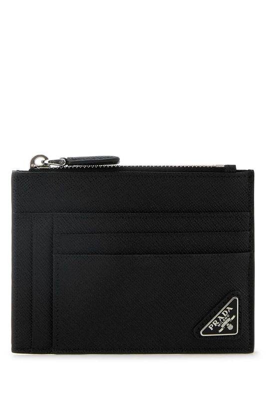 Prada プラダブラックレザーカードホルダー - Image 1