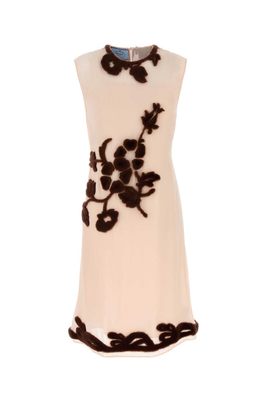 Prada プラダアイボリージョーゼットドレス - Image 1