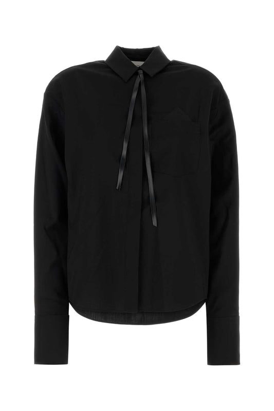 Sportmax SportMaxブラックウールマッパシャツ - Image 1