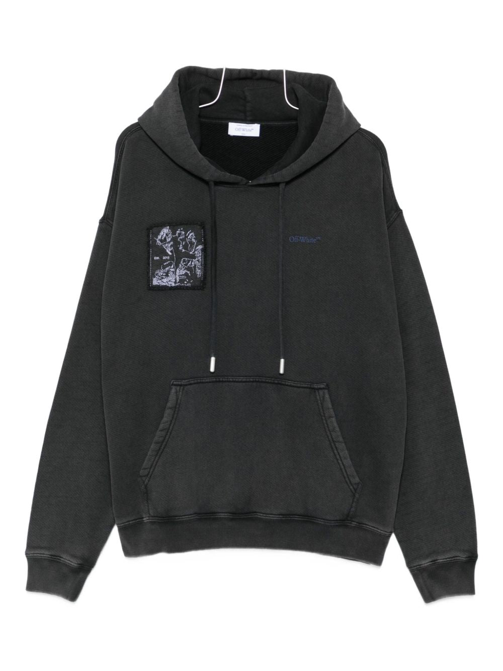 Off Off White Faded Painting Skate Cotton Hoodie - Image 1
